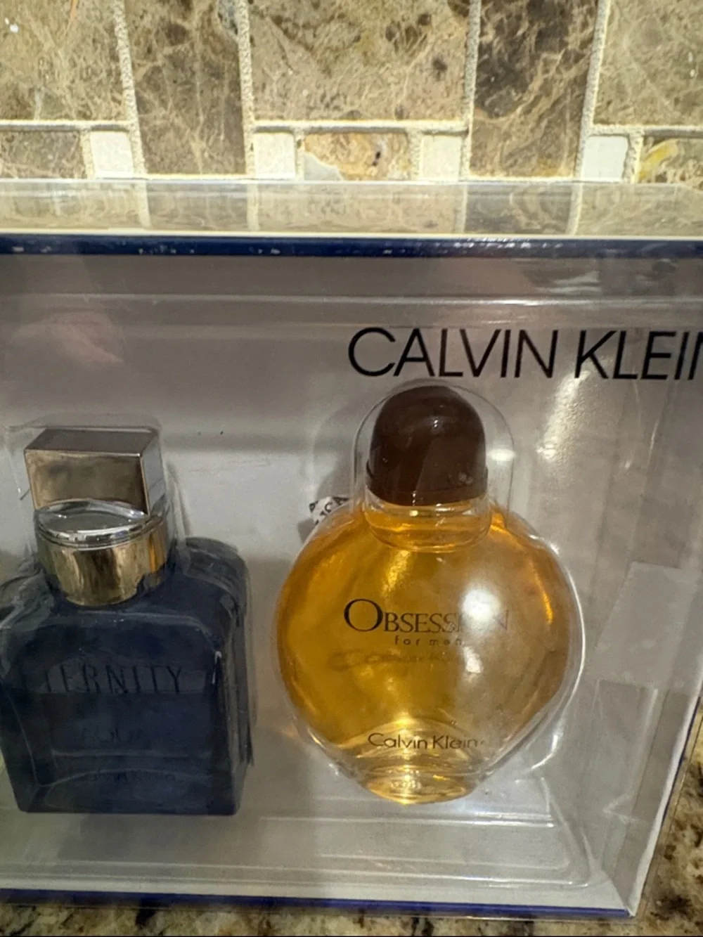 Calvin Klein Men's Mini Cologne Quartet -‎ Amber, Blue, Pale Yellow, Clear